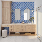 Apollo Tile Siena Cornflower Blue 6-in x 6-in Matte Ceramic Patterned Floor and Wall Tile (5.37-sq. ft/ Carton)