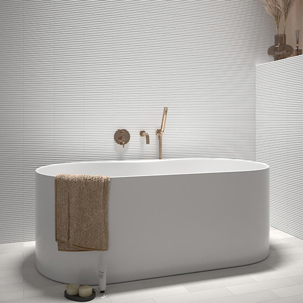 Apollo Tile Arte White 2-in x 8-in Glossy Ceramic Brick Patterned Floor and Wall Tile (4.09-sq. ft/ Carton)
