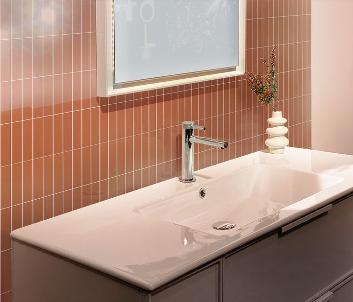 Apollo Tile Arte Red 2-in x 8-in Glossy Ceramic Brick look Floor and Wall Tile product image