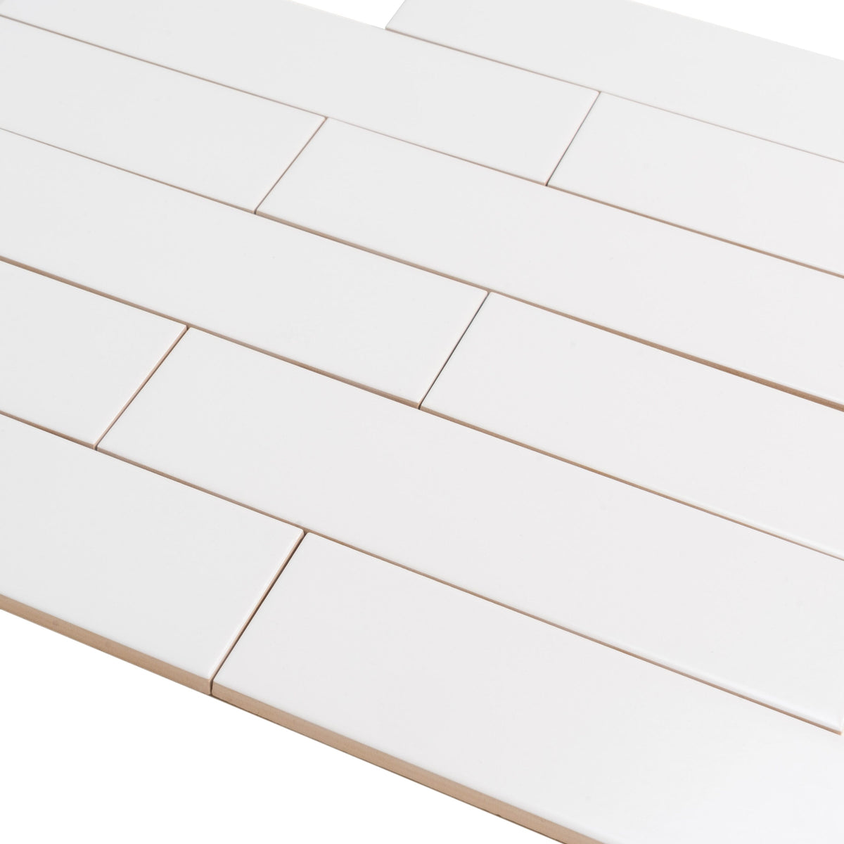 Apollo Tile Arte White 2-in x 8-in Matte Ceramic Brick Look Floor and Wall Tile (5.4-sq. ft/ Carton)