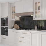 Apollo Tile Arte Black 2-in x 8-in Glossy Ceramic Brick Look Floor and Wall Tile (5.38-sq. ft/ Carton)