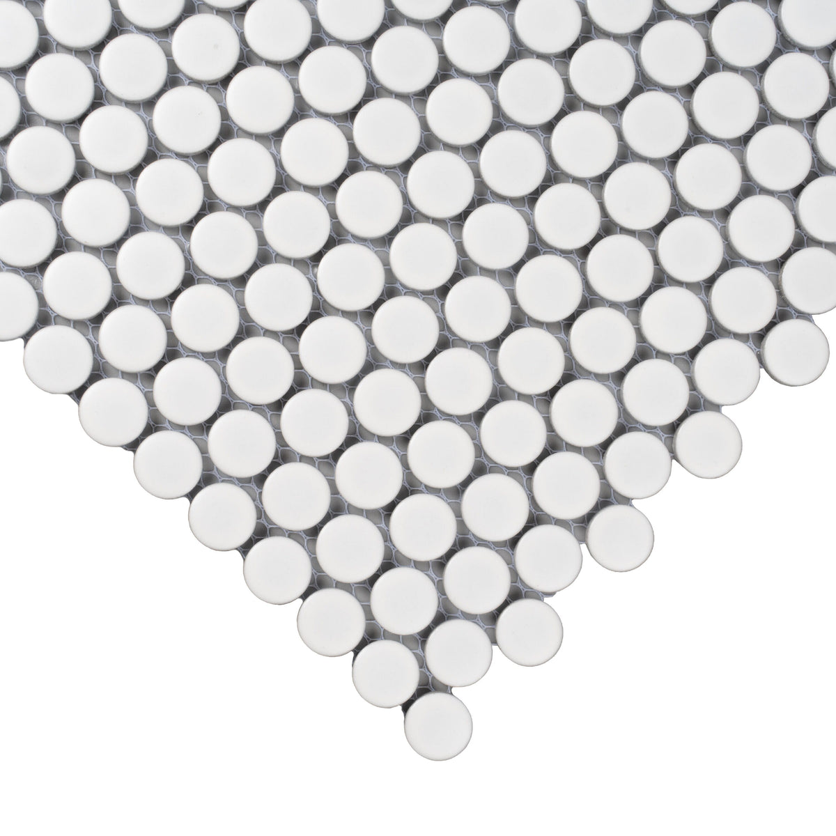 Apollo Tile Cirkel Pearl White 12-in x 12-in Matte Porcelain Penny Round Patterned Floor and Wall Tile (9.87-sq. ft/ Carton)