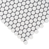 Apollo Tile Cirkel Pearl White 12-in x 12-in Matte Porcelain Penny Round Patterned Floor and Wall Tile (9.87-sq. ft/ Carton)