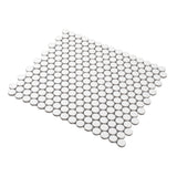 Apollo Tile Cirkel Pearl White 12-in x 12-in Matte Porcelain Penny Round Patterned Floor and Wall Tile (9.87-sq. ft/ Carton)