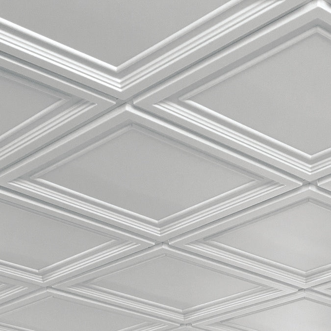 Armstrong Ceilings 2-ft x 2-ft Easy Elegance White PVC Drop Ceiling Tile (1-Pack, 4-sq ft / Case)