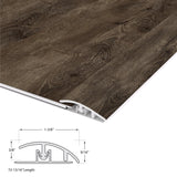 CALI 1.31-in x 72.83-in Offshore Oak Vinyl Floor Reducer