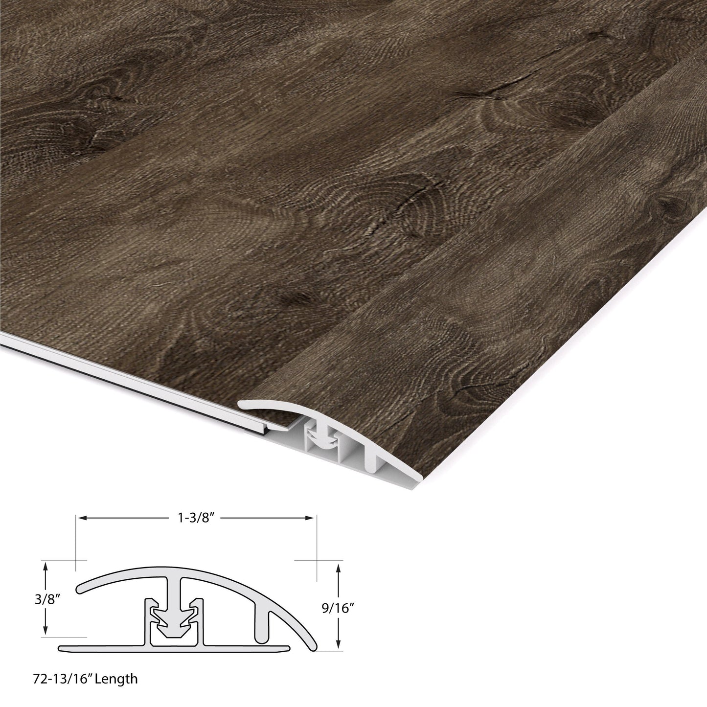 CALI Offshore Oak 1.31-in x 72.83-in Vinyl Floor Reducer