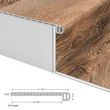 CALI Longboards Vinyl Pro 11.5-in x 48-in Osprey Oak Stair Tread