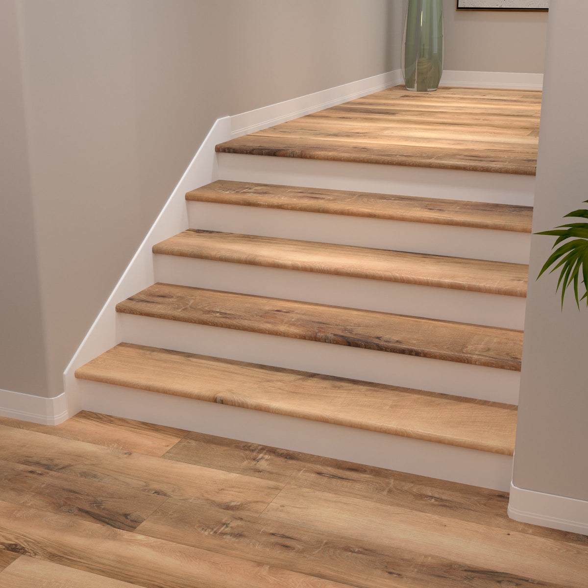 CALI Longboard Vinyl Pro 11.5-in x 48-in North Shore Oak Prefinished Stair Tread