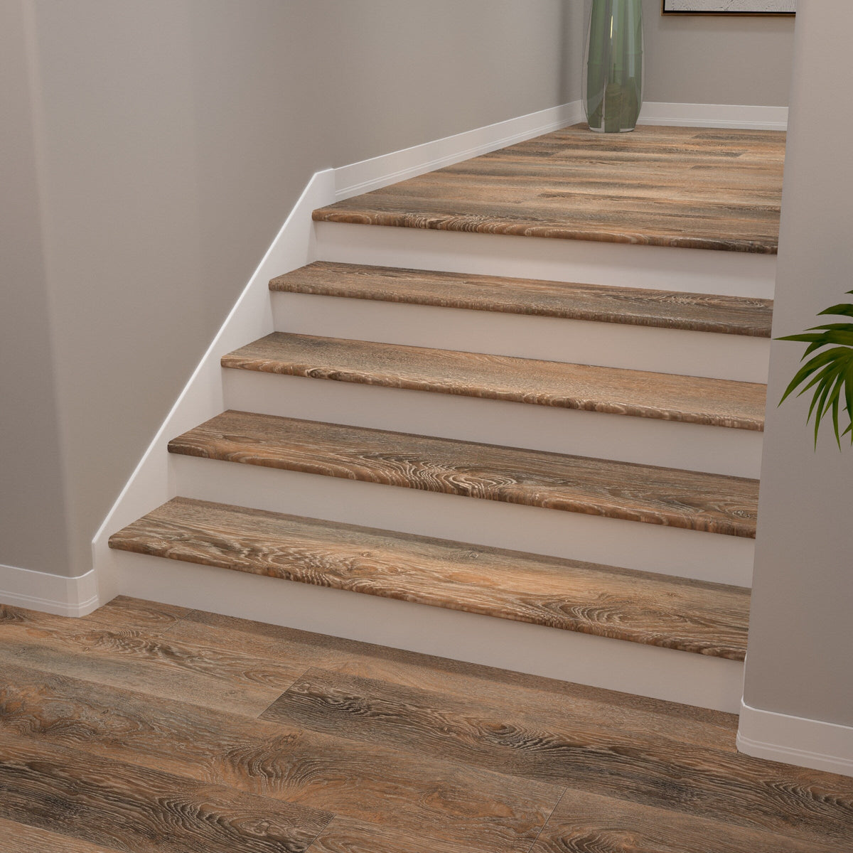 CALI Longboards Vinyl Pro 11.5-in x 48-in Osprey Oak Stair Tread