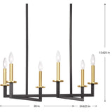 Progress Lighting Blakely 6-Light Black Modern/Contemporary Chandelier