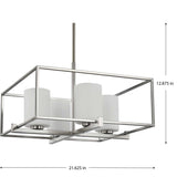Progress Lighting Chadwick 4-Light Brushed Nickel Modern/Contemporary Chandelier