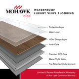 Mohawk Elite Ice Cap 12-in x 24-in Waterproof Interlocking Luxury Vinyl Tile Flooring (24.03-sq ft Carton)