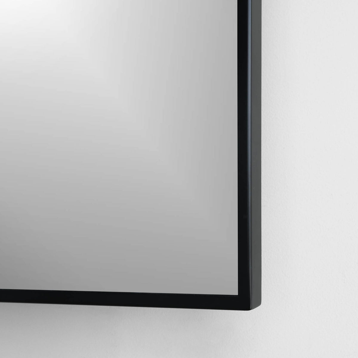 18-in x 30-in Surface Mount Black Mirrored Arched Medicine Cabinet