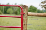 Tarter 4-ft H x 20-ft W Red E-coat Steel Corral Flat-top Farm Fence Gate