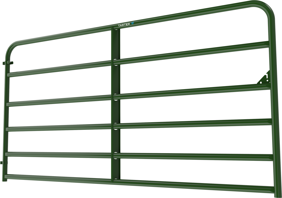 Tarter 4-ft H x 8-ft W Green Powder Over E-coat Steel Farm Corral Fence Gate