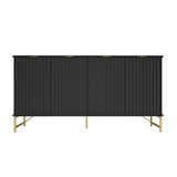 Clihome 15.75-in W x 31.5-in H Mdf Black Freestanding Utility Storage Cabinet