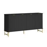 Clihome 15.75-in W x 31.5-in H Mdf Black Freestanding Utility Storage Cabinet