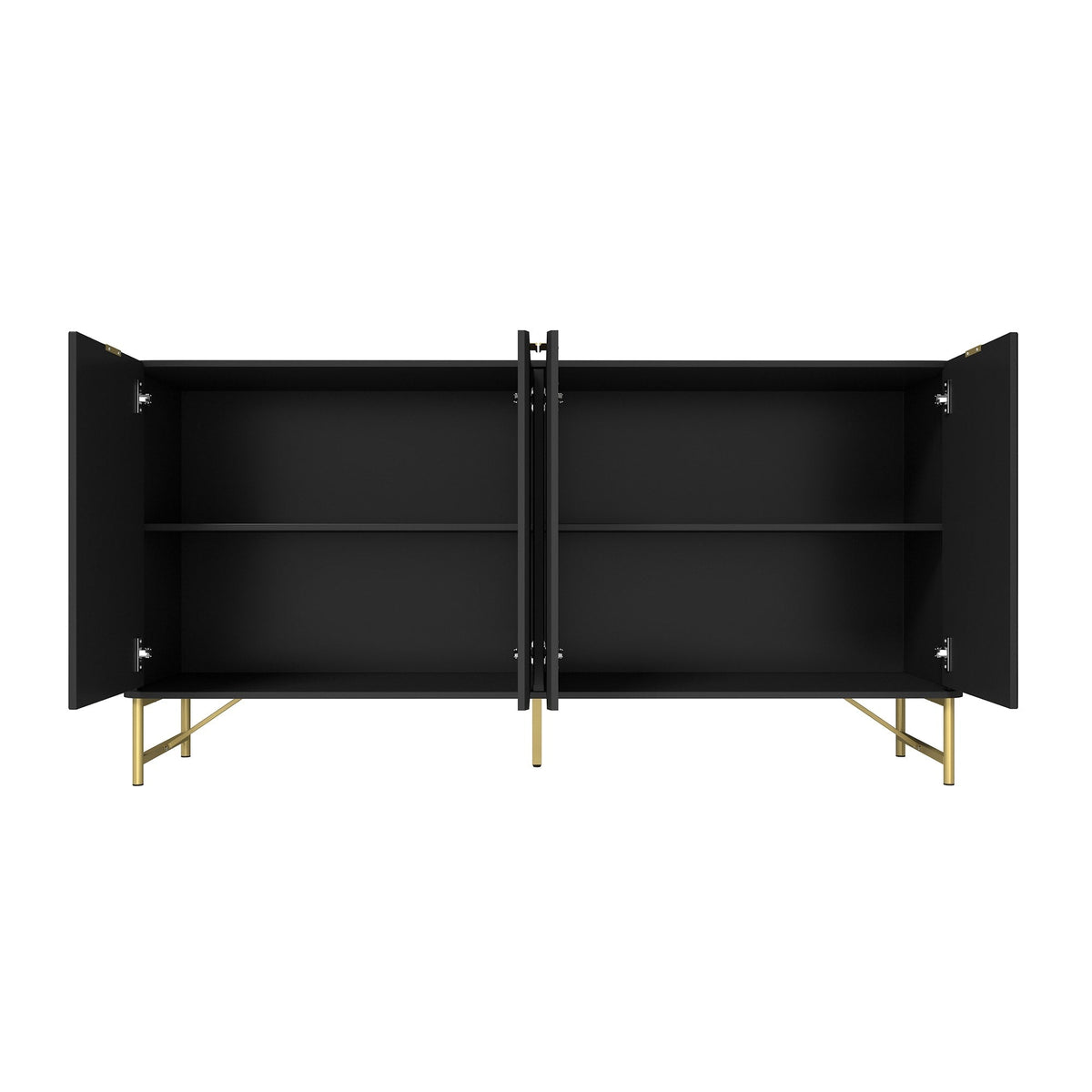 Clihome 15.75-in W x 31.5-in H Mdf Black Freestanding Utility Storage Cabinet
