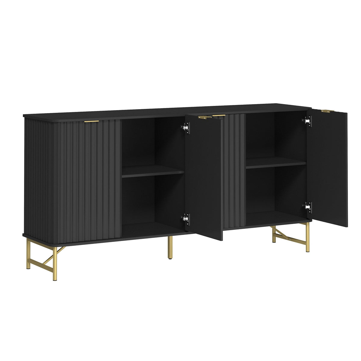 Clihome 15.75-in W x 31.5-in H Mdf Black Freestanding Utility Storage Cabinet