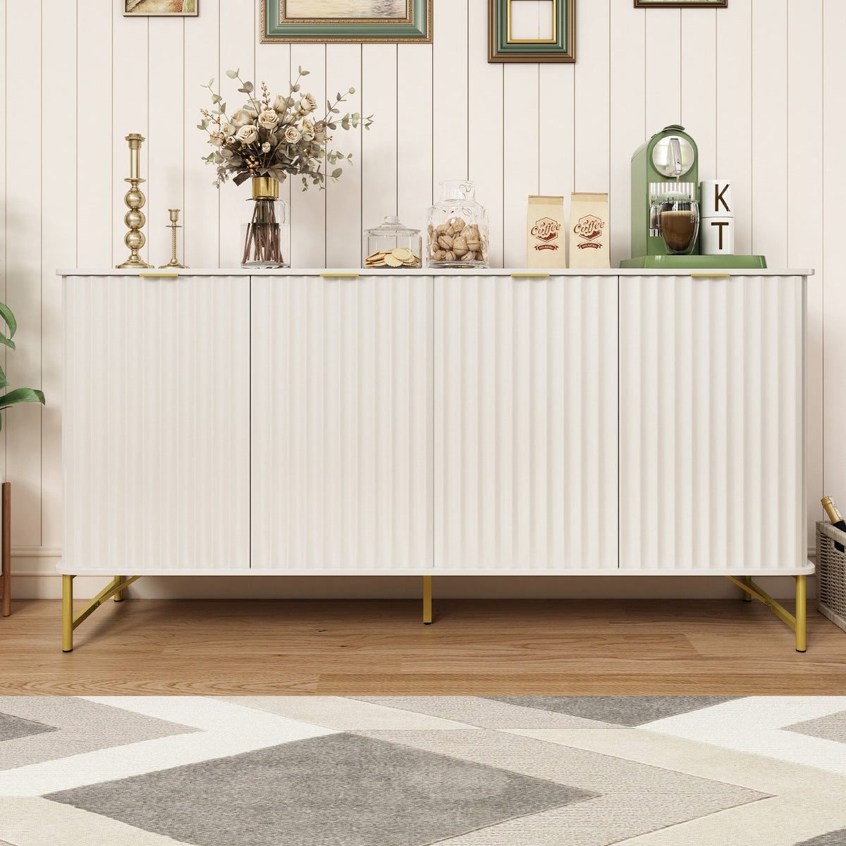 Clihome 15.75-in W x 31.5-in H Mdf White Freestanding Utility Storage Cabinet