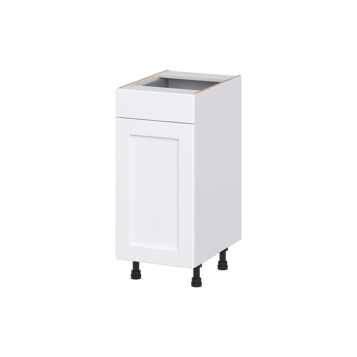 Hugo&Borg Rosemont 15-in W x 34.5-in H x 21-in D Glacier White 1-Drawer Base Fully Assembled Cabinet (Recessed Panel Shaker Style)