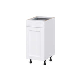 Hugo&Borg Rosemont 15-in W x 34.5-in H x 21-in D Glacier White 1-Drawer Base Fully Assembled Cabinet (Recessed Panel Shaker Style)