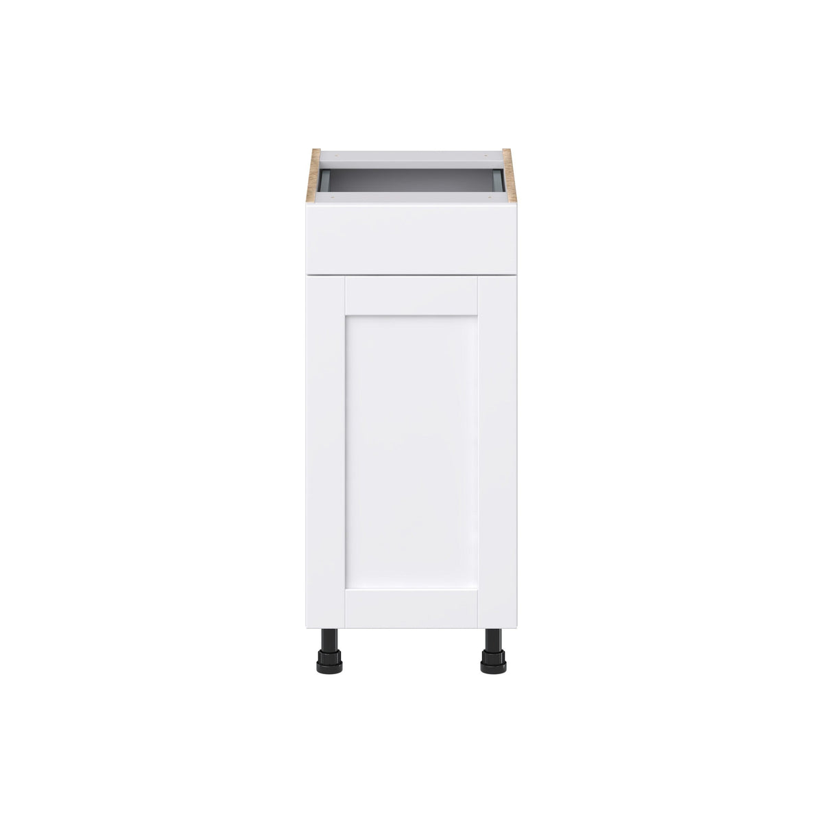 Hugo&Borg Rosemont 15-in W x 34.5-in H x 21-in D Glacier White 1-Drawer Base Fully Assembled Cabinet (Recessed Panel Shaker Style)