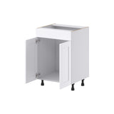 Hugo&Borg Rosemont 24-in W x 34.5-in H x 21-in D Glacier White Sink Base Fully Assembled Cabinet (Recessed Panel Shaker Style)