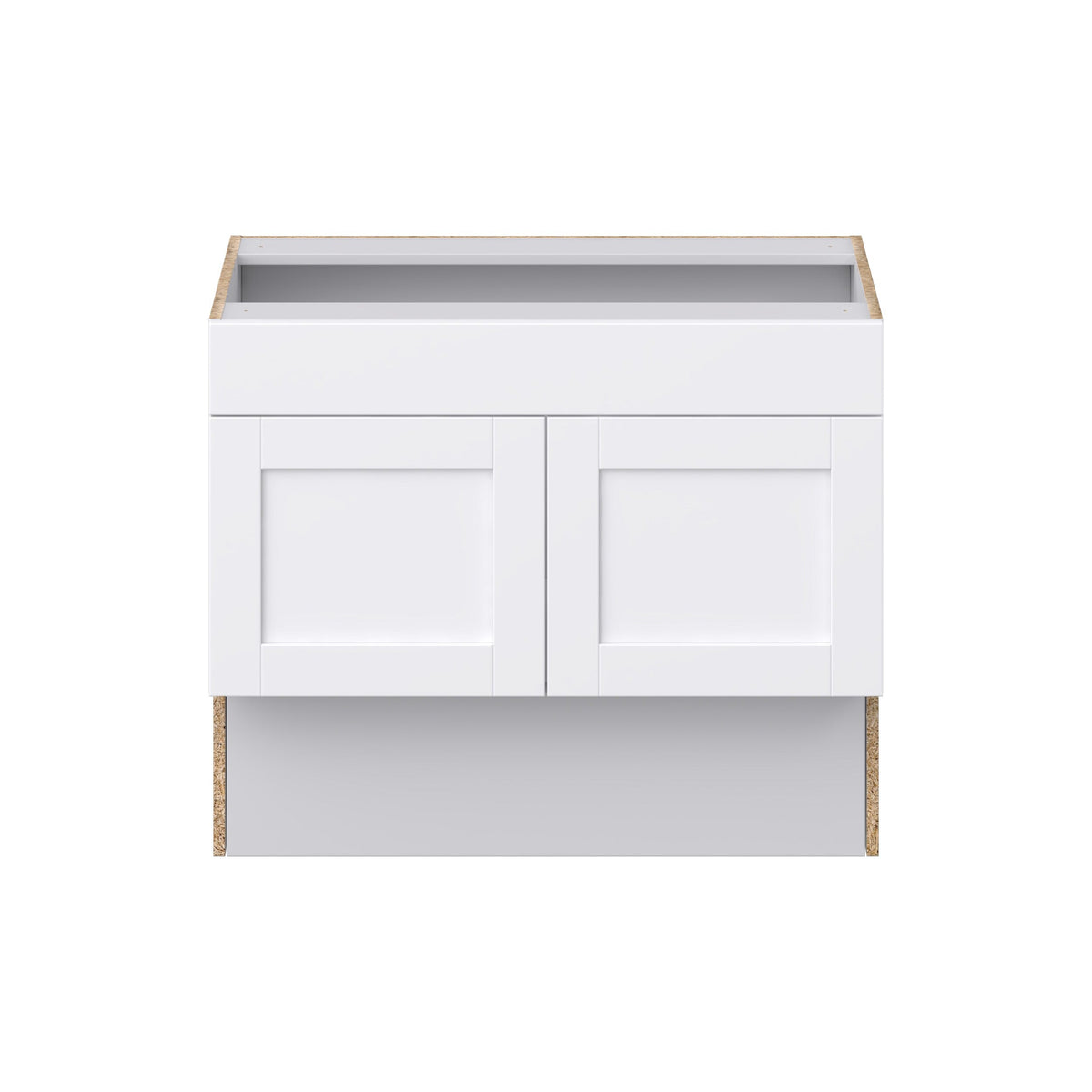Hugo&Borg Rosemont 36-in W x 30-in H x 21-in D Glacier White Sink Base Fully Assembled Cabinet (Recessed Panel Shaker Style)