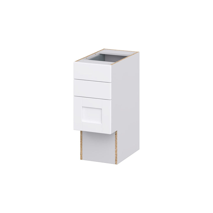 Hugo&Borg Rosemont 12-in W x 30-in H x 21-in D Glacier White 4-Drawer Base Fully Assembled Cabinet (Recessed Panel Style)