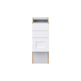 Hugo&Borg Rosemont 12-in W x 30-in H x 21-in D Glacier White 4-Drawer Base Fully Assembled Cabinet (Recessed Panel Style)