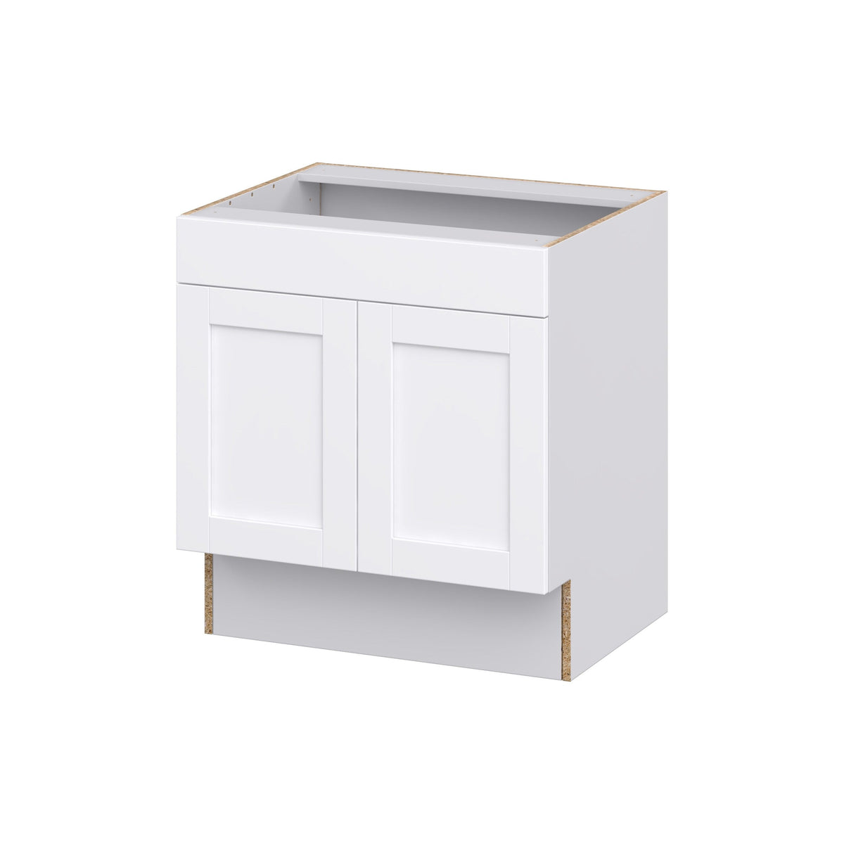 Hugo&Borg Rosemont 30-in W x 32.5-in H x 24-in D Glacier White Sink Base Fully Assembled Cabinet (Recessed Panel Shaker Style)
