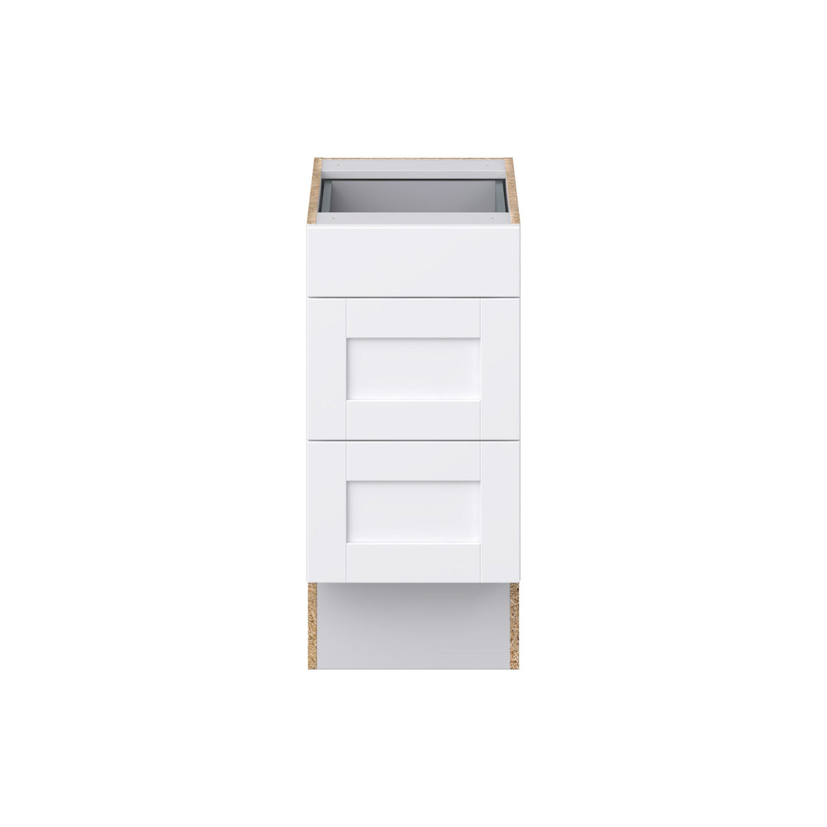 Hugo&Borg Rosemont 15-in W x 32.5-in H x 24-in D Glacier White 3-Drawer Base Fully Assembled Cabinet (Recessed Panel Style)