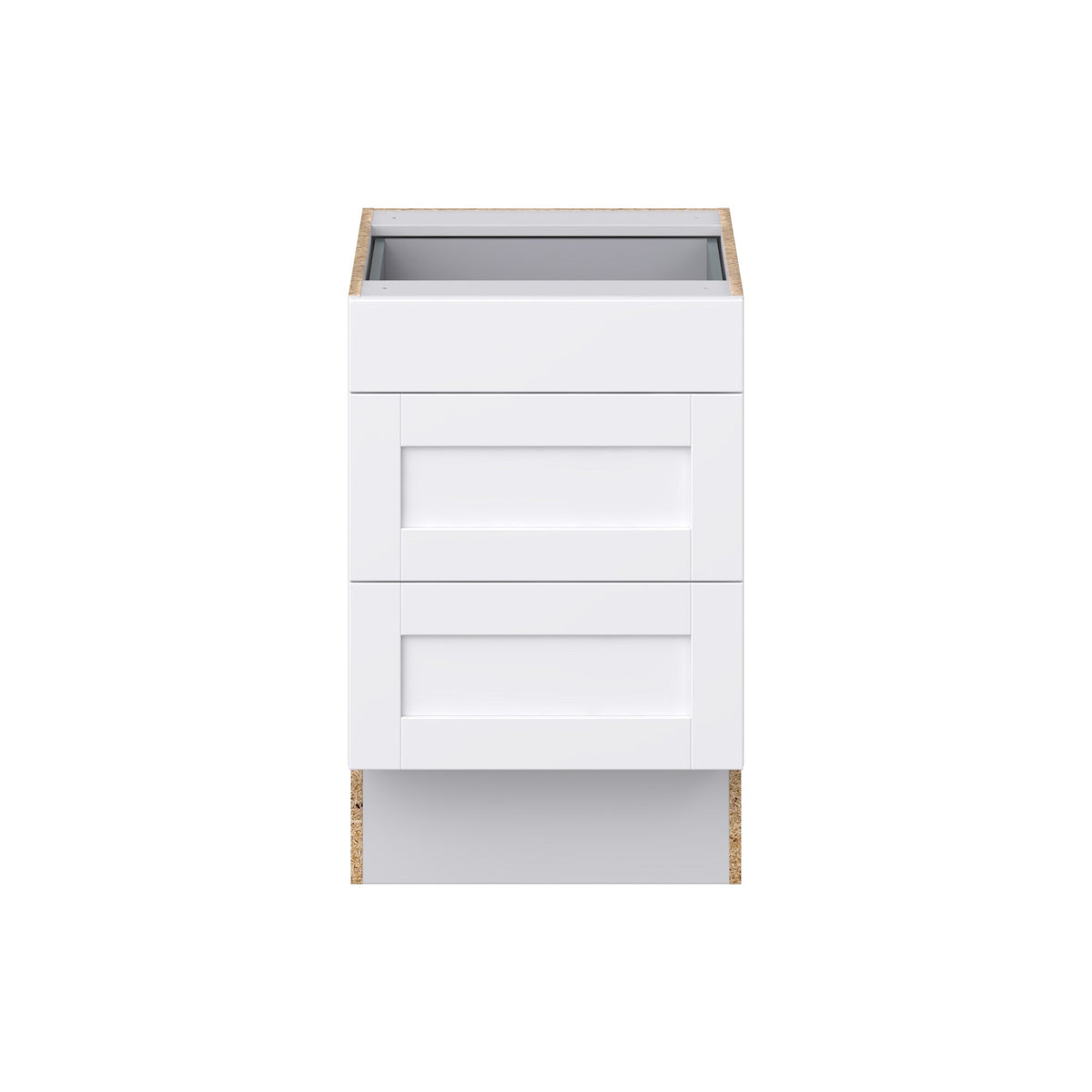 Hugo&Borg Rosemont 21-in W x 32.5-in H x 25-in D Glacier White 3-Drawer Base Fully Assembled Cabinet (Recessed Panel Style)