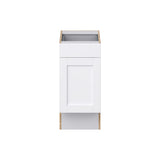 Hugo&Borg Rosemont 15-in W x 34.5-in H x 25-in D Glacier White 1-Drawer Base Fully Assembled Cabinet (Recessed Panel Shaker Style)