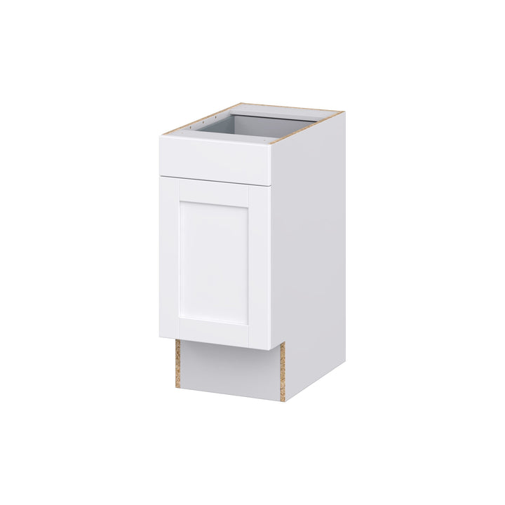 Hugo&Borg Rosemont 15-in W x 34.5-in H x 25-in D Glacier White 1-Drawer Base Fully Assembled Cabinet (Recessed Panel Shaker Style)