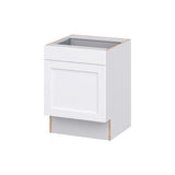 Hugo&Borg Rosemont 24-in W x 34.5-in H x 24-in D Glacier White 1-Drawer Base Fully Assembled Cabinet (Recessed Panel Shaker Style)