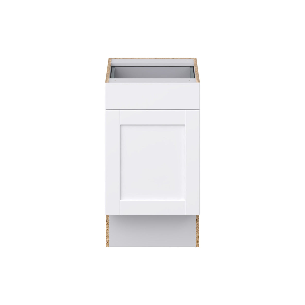 Hugo&Borg Rosemont 18-in W x 34.5-in H x 25-in D Glacier White 1-Drawer Base Fully Assembled Cabinet (Recessed Panel Shaker Style)