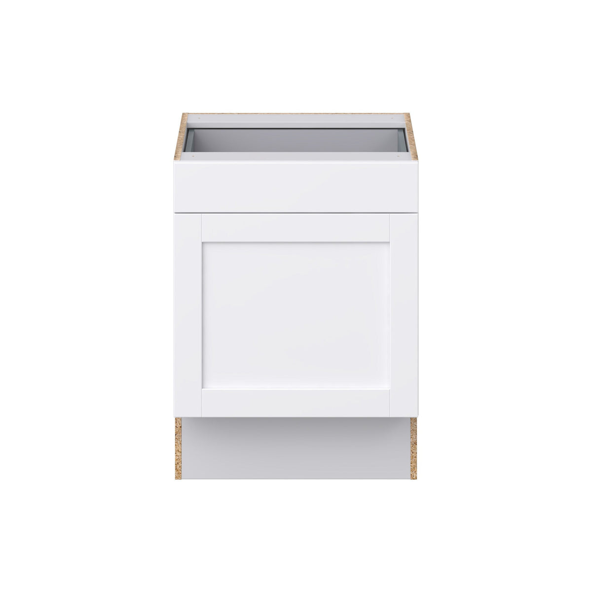 Hugo&Borg Rosemont 24-in W x 34.5-in H x 24-in D Glacier White 1-Drawer Base Fully Assembled Cabinet (Recessed Panel Shaker Style)