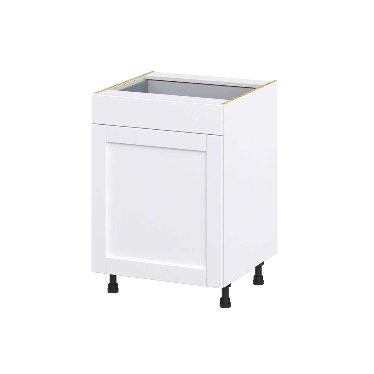 Hugo&Borg Rosemont 24-in W x 34.5-in H x 25-in D Glacier White 1-Drawer Pull-out Cabinet Base Fully Assembled Cabinet (Recessed Panel Style)