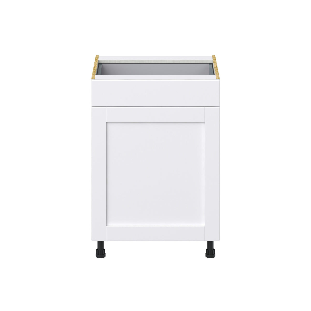 Hugo&Borg Rosemont 24-in W x 34.5-in H x 25-in D Glacier White 1-Drawer Pull-out Cabinet Base Fully Assembled Cabinet (Recessed Panel Style)