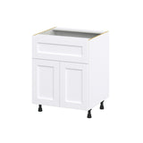 Hugo&Borg Rosemont 27-in W x 34.5-in H x 25-in D Glacier White 1-Drawer Base Fully Assembled Cabinet (Recessed Panel Shaker Style)