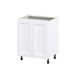Hugo&Borg Rosemont 27-in W x 34.5-in H x 24-in D Glacier White Sink Base Fully Assembled Cabinet (Recessed Panel Shaker Style)