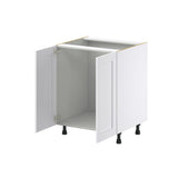 Hugo&Borg Rosemont 27-in W x 34.5-in H x 24-in D Glacier White Sink Base Fully Assembled Cabinet (Recessed Panel Shaker Style)