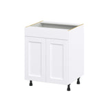 Hugo&Borg Rosemont 27-in W x 34.5-in H x 24-in D Glacier White Sink Base Fully Assembled Cabinet (Recessed Panel Shaker Style)
