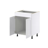 Hugo&Borg Rosemont 27-in W x 34.5-in H x 24-in D Glacier White Sink Base Fully Assembled Cabinet (Recessed Panel Shaker Style)