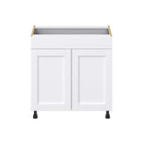 Hugo&Borg Rosemont 33-in W x 34.5-in H x 24-in D Glacier White 1-Drawer Base Fully Assembled Cabinet (Recessed Panel Shaker Style)
