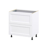 Hugo&Borg Rosemont 33-in W x 34.5-in H x 24-in D Glacier White 3-Drawer Base Fully Assembled Cabinet (Recessed Panel Style)