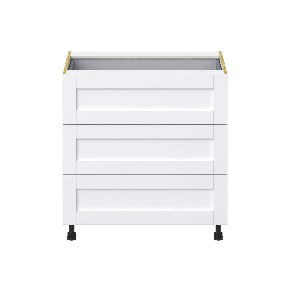 Hugo&Borg Rosemont 33-in W x 34.5-in H x 24-in D Glacier White 4-Drawer Base Fully Assembled Cabinet (Recessed Panel Style)